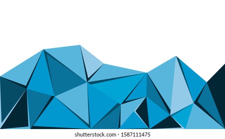 abstract design triangle background vector blue color