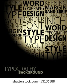 Abstract design and typography background
