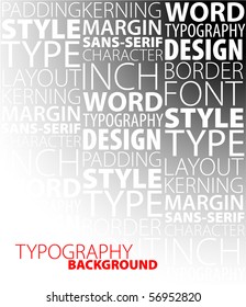 Abstract design and typography background