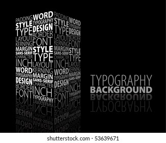 Abstract Design And Typography Background With 3D Element