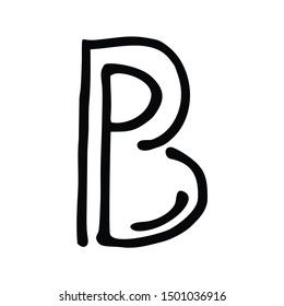 An abstract design of a unique "B" line of letters and is suitable for logos and lettering