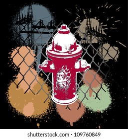 Abstract design of urban Spraypaint city Street hip hop