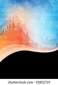 abstract design urban theme vector banner. eps10
