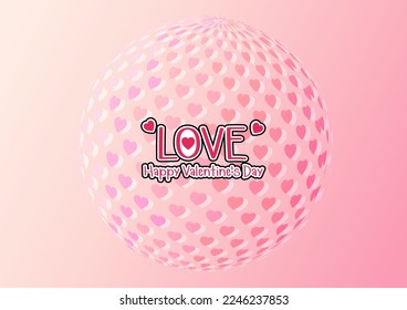 Abstract design. Valentine day background. world circles love hearts background. vector illustration. Holiday template.