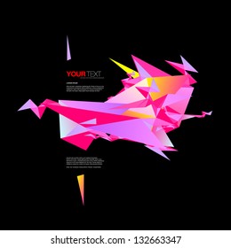 Abstract design vector background with text
