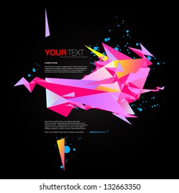 Abstract design vector background with text