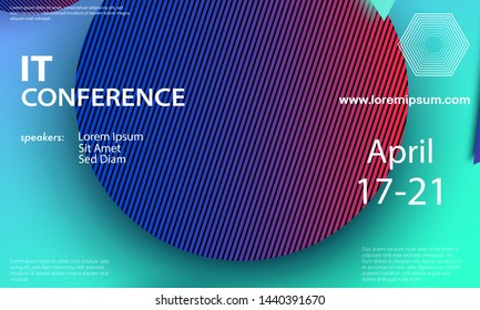 Abstract design vector. Conference invitation design template. Abstract background. Creative colorful wallpaper. Trendy gradient poster.