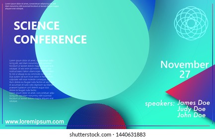 Abstract design vector. Conference invitation design template. Abstract background. Creative colorful wallpaper. Trendy gradient poster.