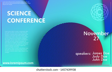 Abstract design vector. Conference invitation design template. Abstract background. Creative colorful wallpaper. Trendy gradient poster.