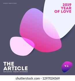 Abstract design of vector elements for graphic template. Modern black background. Colourful smooth lines for party, celebration, anniversary, festival