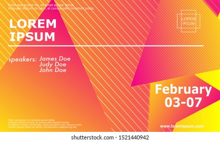 Abstract design vector. Geometric background. Dynamic shapes composition. Conference invitation design template. Vector illustration.