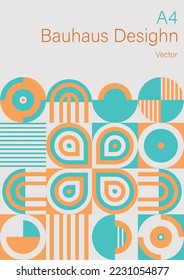 Abstract design. Vector geometric cover. Geometric pattern banner. Simple minimalistic flat modern design. Bauhaus style. Vector illustration.