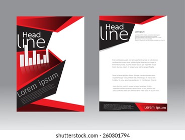 Abstract design vector template for brochure flyer in A4 size