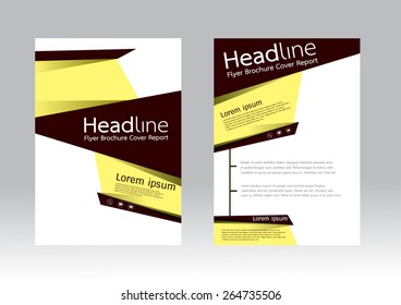 Abstract design vector template for brochure flyer cover poster in A4 size