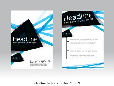 Abstract design vector template for brochure flyer cover poster in A4 size