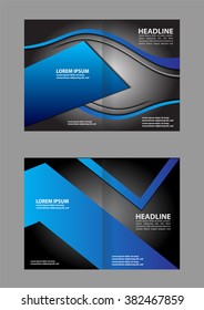 Abstract design vector template for brochure flyer cover poster in A4 size
