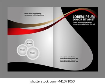 Abstract design vector template for brochure flyer cover poster in A4 size
