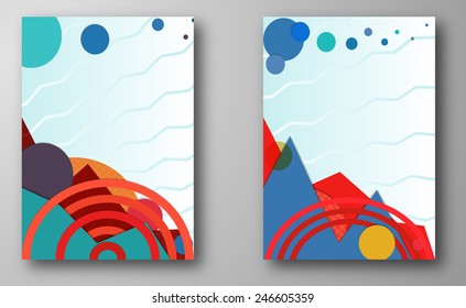 Abstract design vector template layout for magazine brochure flyer booklet cover annual report in A4 size