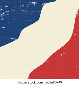 Abstract design vintage distressed French flag.