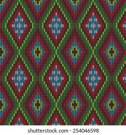 Abstract, Design Vintage Knitted Pattern.
