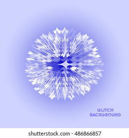 Abstract design violet element. Vector illustration. Glitch background.