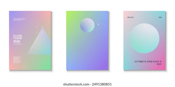 Abstract Design. Violet Grainy 3d Set. Hipster Elements. Cyberpunk Circle Collection. Gradient Shape. Texture Triangle Background. Hologram Placard. Blue Abstract Design