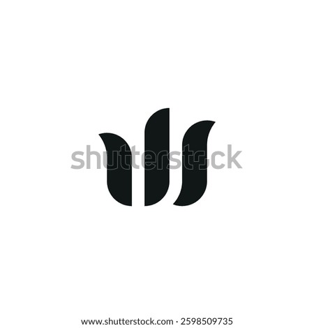 Abstract design of W letter. Unique logo for sport, fun, fashion. typography letter W. Sign for finance, web, digital, branding, logo. Shape vector graphic for marketing, corporate, illustration.