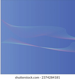 abstract design of wave lines on blue background