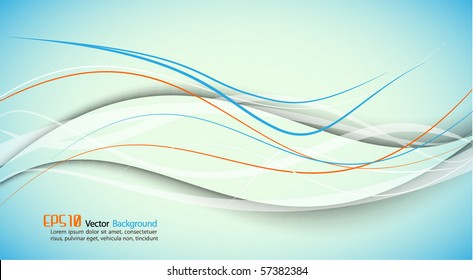 Ondas de diseño abstractas | Limpiar fondo del vector EPS10