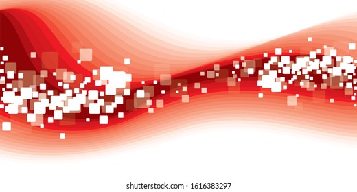 Abstract design waves illustration gradient panoramic background