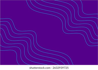 Abstract design with wavy lines on a purple background showcasing a modern artistic style and vibrant colors