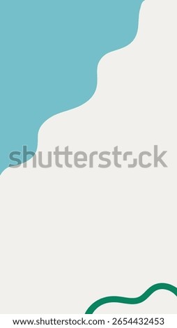 Abstract design with wavy lines and pastel colors. Wavy lines create a dynamic flow. Pastel colors add a soft, calming effect. Minimalist abstract style. Frame vector with copy space.