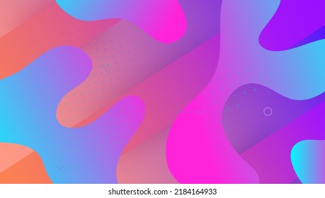 Abstract Design. Wavy Modern Cover. Plastic Page. Violet Mobile Flyer. Flat Landing Page. Creative Brochure. Digital Journal. Neon Poster. Magenta Abstract Design