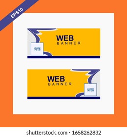 abstrakte Design-Web-Banner-Vorlage. Modernes Template-Design für web.Vektorillustration