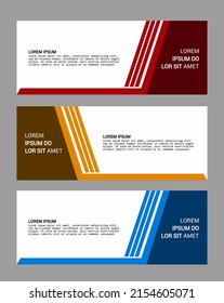 Abstract design web banner template. Vector illustration