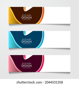 Abstract Design Web banner vector illustration