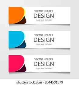 Abstract Design Web banner vector illustration