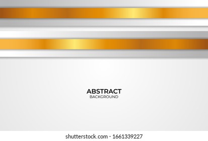 Abstract Design White And Gold
