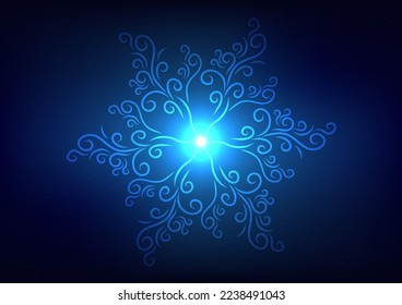 Diseño abstracto. Fondo de invierno. Ola de flores de hielo. ilustración de diseño vectorial.