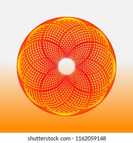 Abstract Design of Yellow Circles. Vector Illustration.