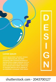Abstract design with yellow color and gradient for poster, book cover, banner. vector