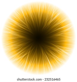abstract design of yellow magic portal gate