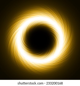 abstract design of yellow magic portal in dark( in and out tails.vortex version.)