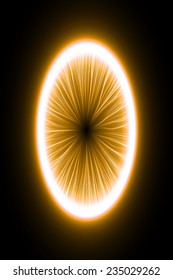 abstract design of yellow magic portal gate (inner long lines.vector version)