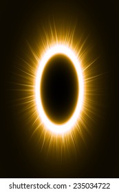 abstract design of yellow magic portal gate (outer  lines.vector version)