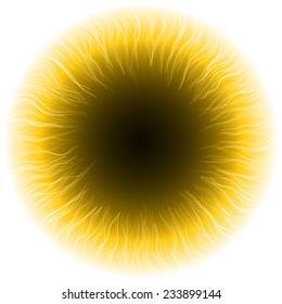 abstract design of yellow portal.(inner short tails.vector version)