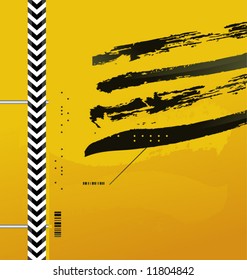 abstract design yellow-black background vector