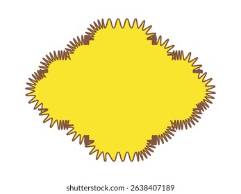 Abstract design of a zigzag edge vector diamond shape vector illustration