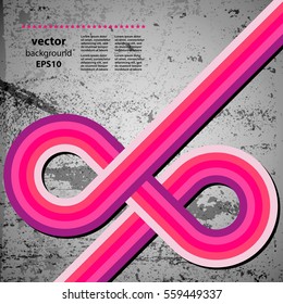 Abstract design70s lines and retro grunge background, vector.