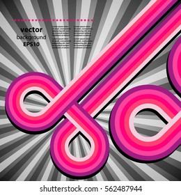Abstract design70s retro lines and rays background, vector.
